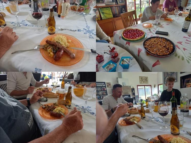 A montage of the amazing food and drink that Bogger enjoyed that evening