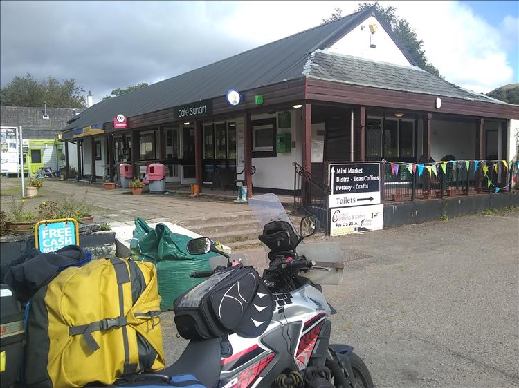 The cafe is part of the small shop at the remote village of Strontian