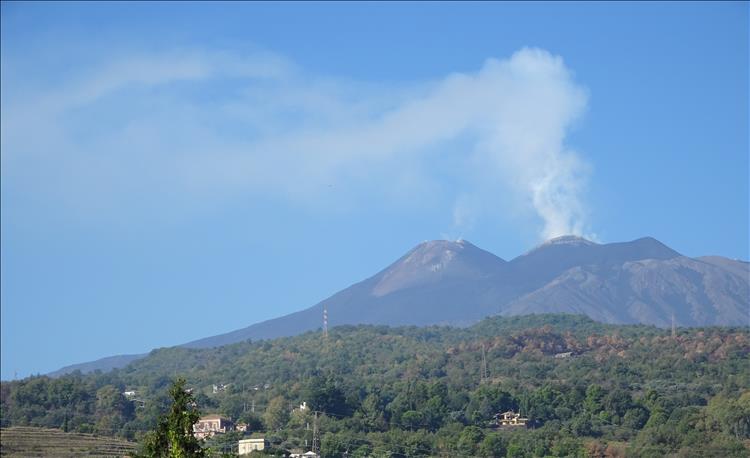 Another view of Etna, closer and still smoking lightly