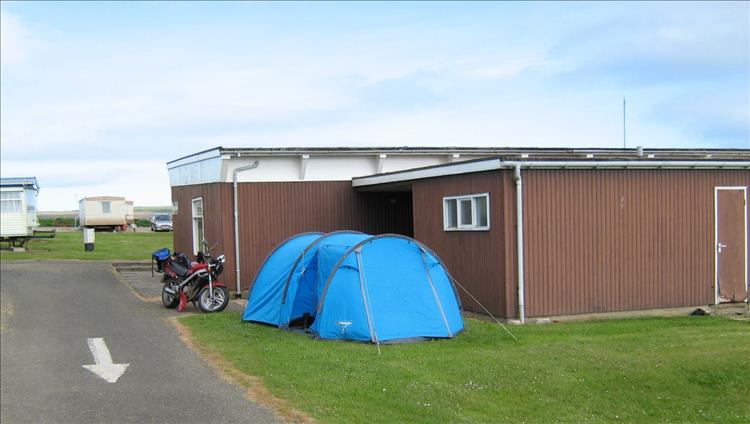 Ren's old NTV600 Revere and a blue Vango tunnel tent