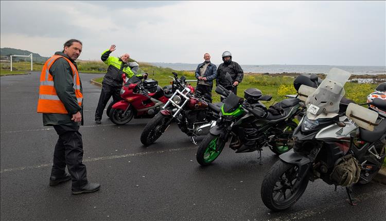 Ren, Mark, Rik and Rob at the Ayshire coast looking delinquent