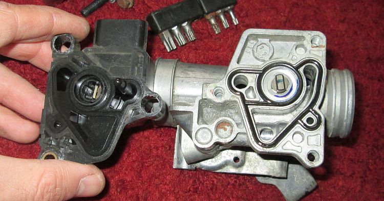 A plastic housing that contains sensors and fixes to the throttle body