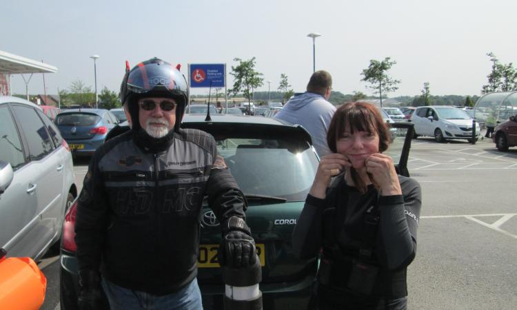 Lenny the Harley rider in Alfreton