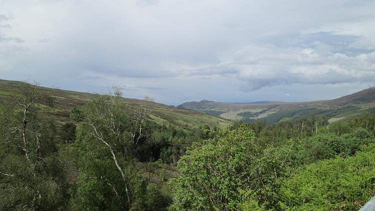 Typical highland views of hills, mountains and rugged countryside